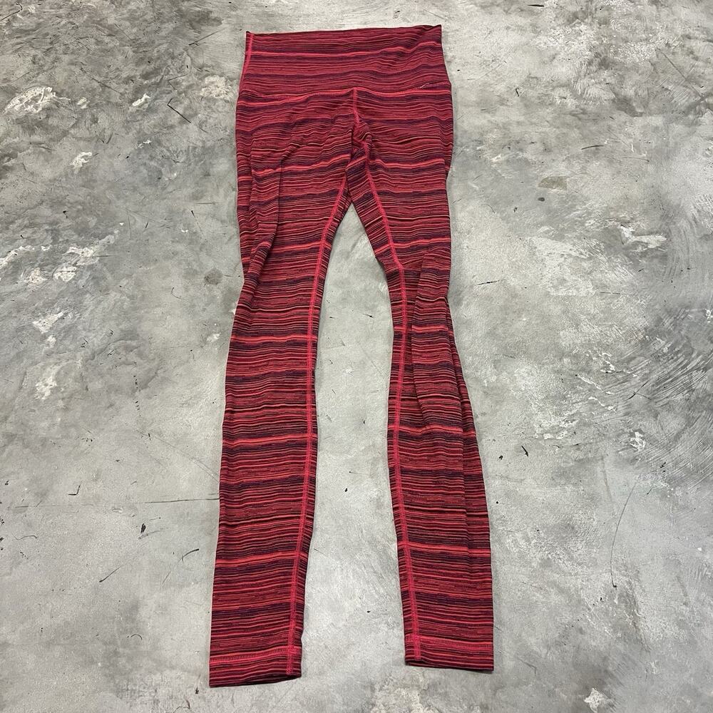 Lululemon Athletica Wunder Under High Rise Red Long 31’ Workout Leggings Size 8